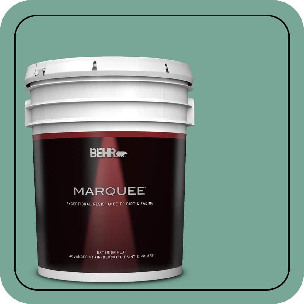 BEHR MARQUEE 5 gal. #MQ6-38 Patina Flat Exterior Paint & Primer
