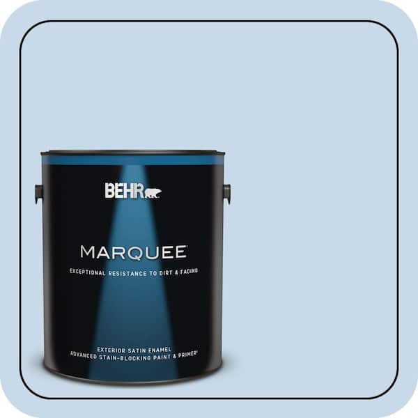 BEHR MARQUEE 1 gal. #MQ3-24 Celestial Light Satin Enamel Exterior Paint & Primer (2)