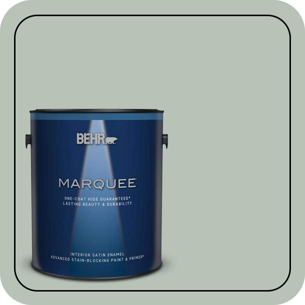 BEHR MARQUEE 1 gal. #MQ6-18 Recycled Glass One-Coat Hide Satin Enamel Interior Paint & Primer
