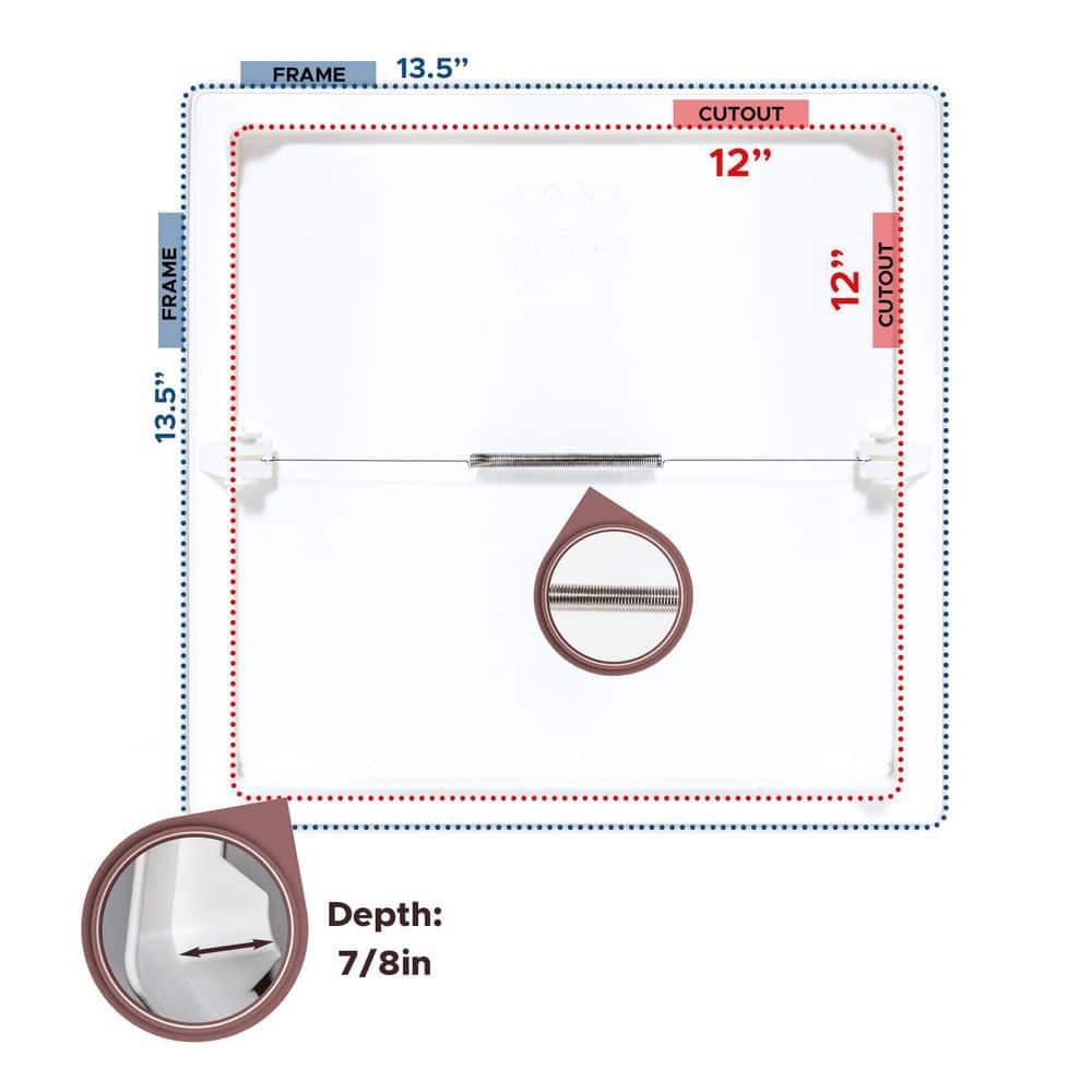 Morvat 12 in. x 12 in. Spring Access Panel for Drywall and Ceiling (2)
