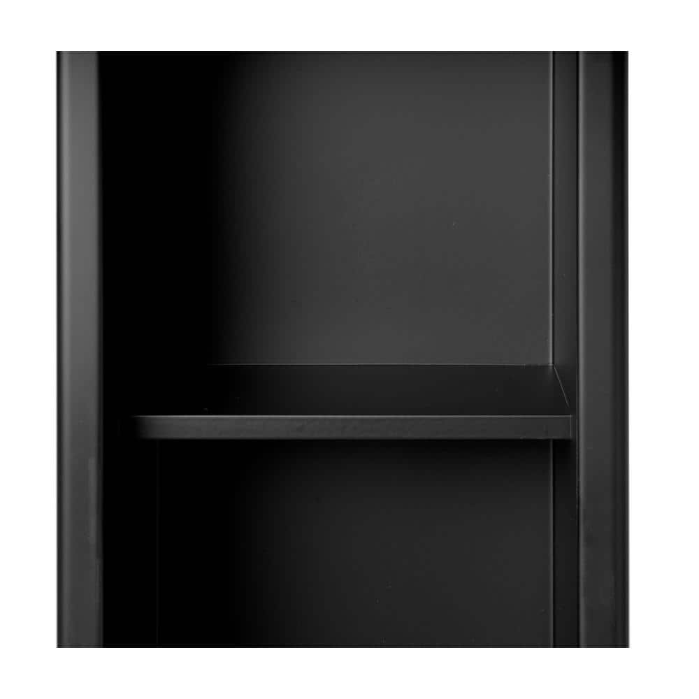 ALFI BRAND Matte Black 8 in. x 36 in. Stainless Steel Niche (3)