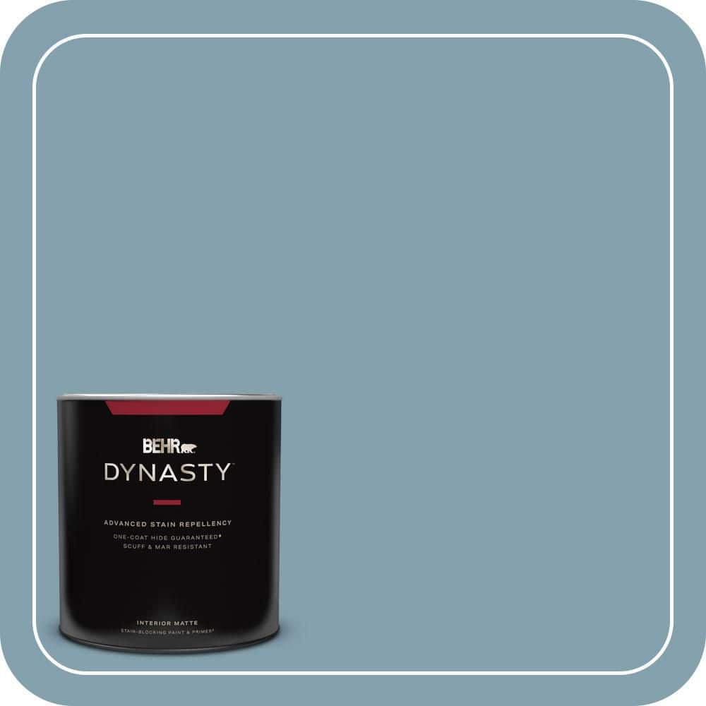 BEHR DYNASTY 1 qt. #T14-14 Cloisonne Blue Matte Interior Stain-Blocking Paint & Primer