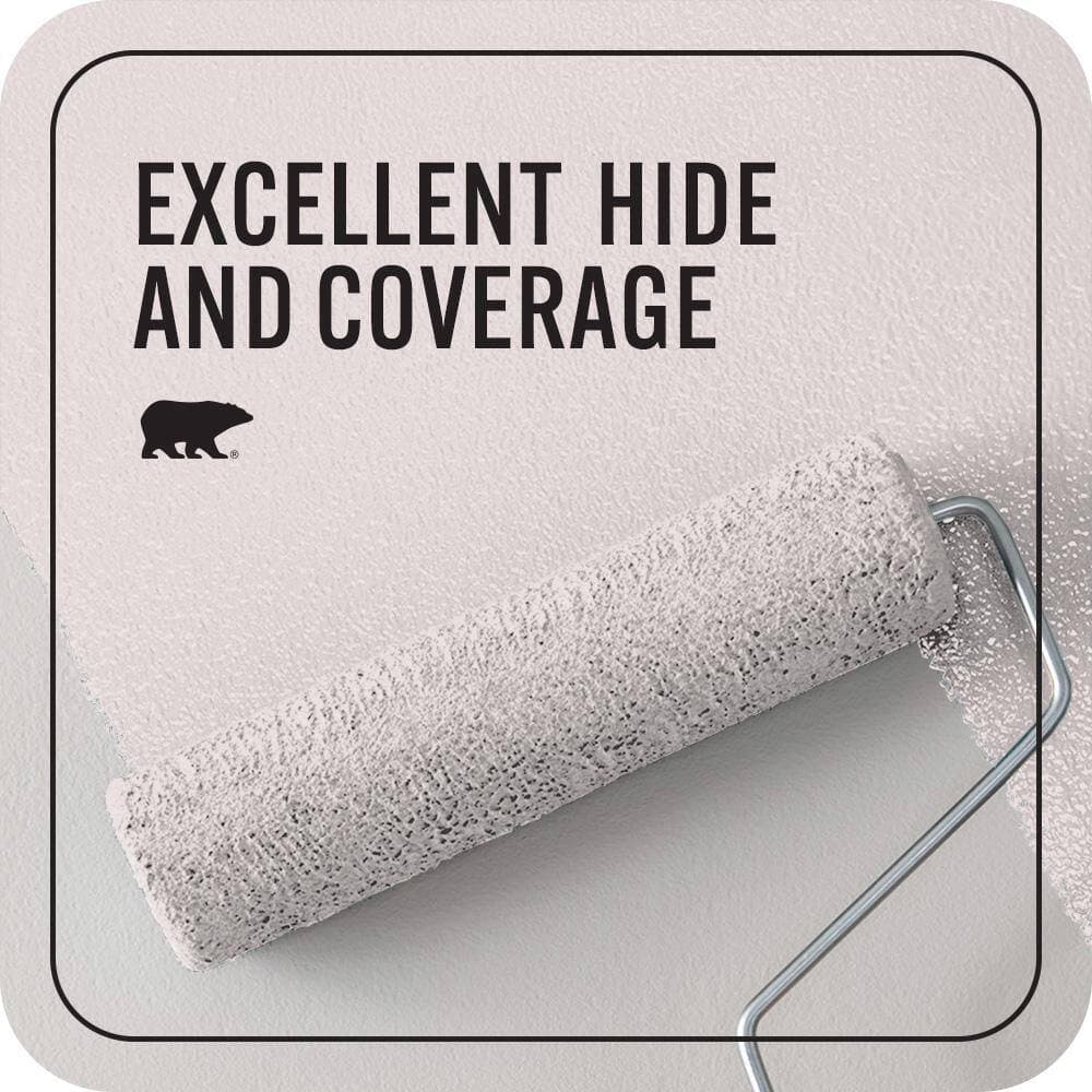 BEHR PREMIUM PLUS 1 qt. #N120-1 Parasol Flat EcoMix Plant-Based Interior Paint & Primer (2)
