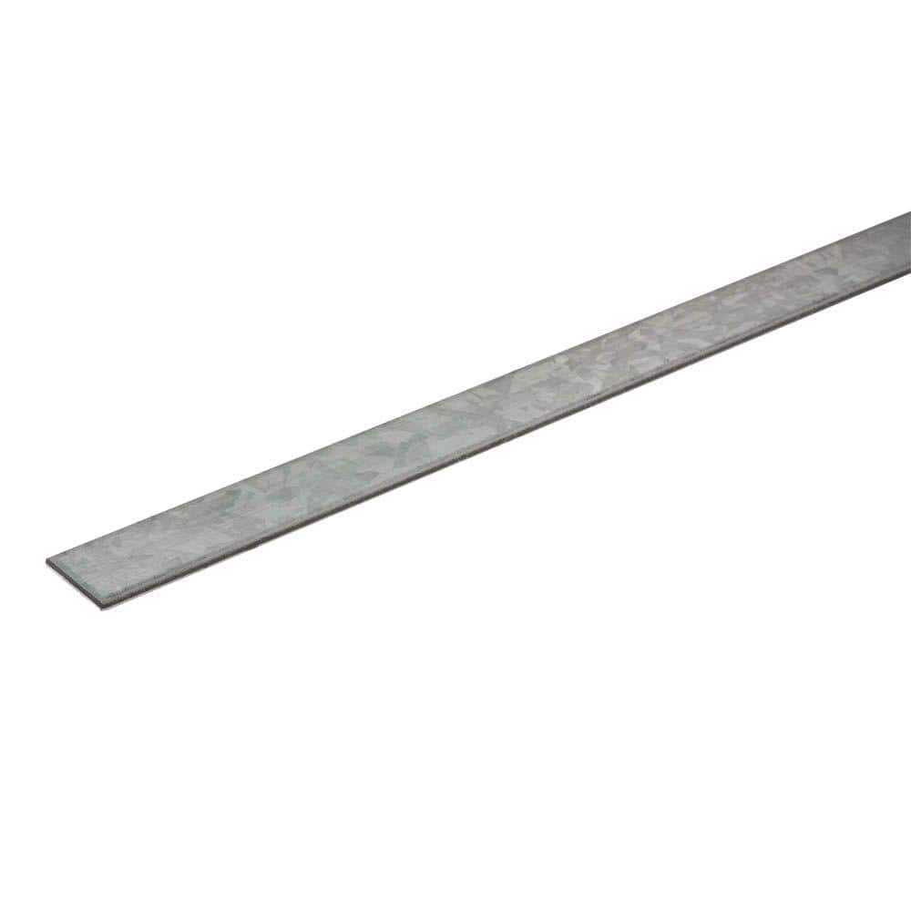 Everbilt 1-1/4 in. x 3 ft. - 12 Gauge Thick Zinc Plated Steel Flat Bar