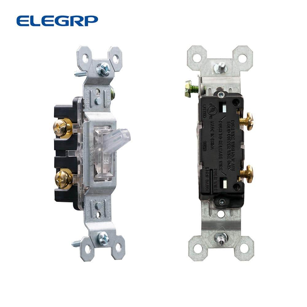 ELEGRP 15 Amp 120-Volt Single Pole Toggle Switch with Night Light (10-Pack) (2)