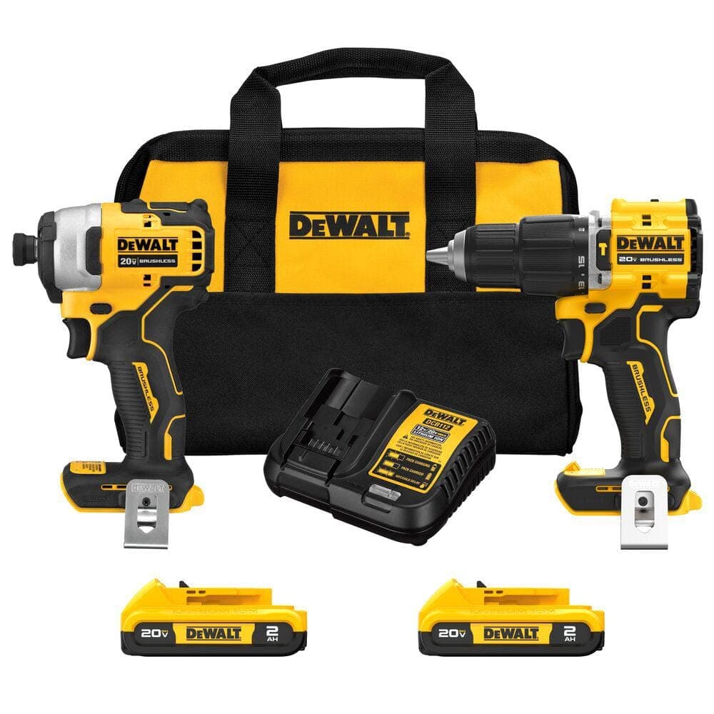 DEWALT 20-Volt Maximum Lithium-Ion Cordless Combo Kit (2-Tool) and ATOMIC 20-Volt MAX Cordless Brushless Oscillating Multi Tool (3)