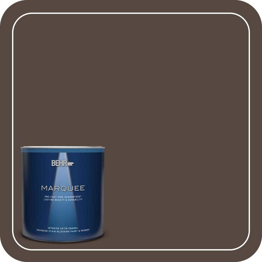 BEHR MARQUEE 1 qt. #N210-7 Havana Coffee Satin Enamel Interior Paint & Primer