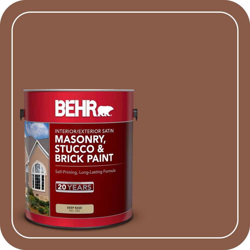 BEHR 1 gal. #SC-142 Cappuccino Satin Interior/Exterior Masonry, Stucco and Brick Paint