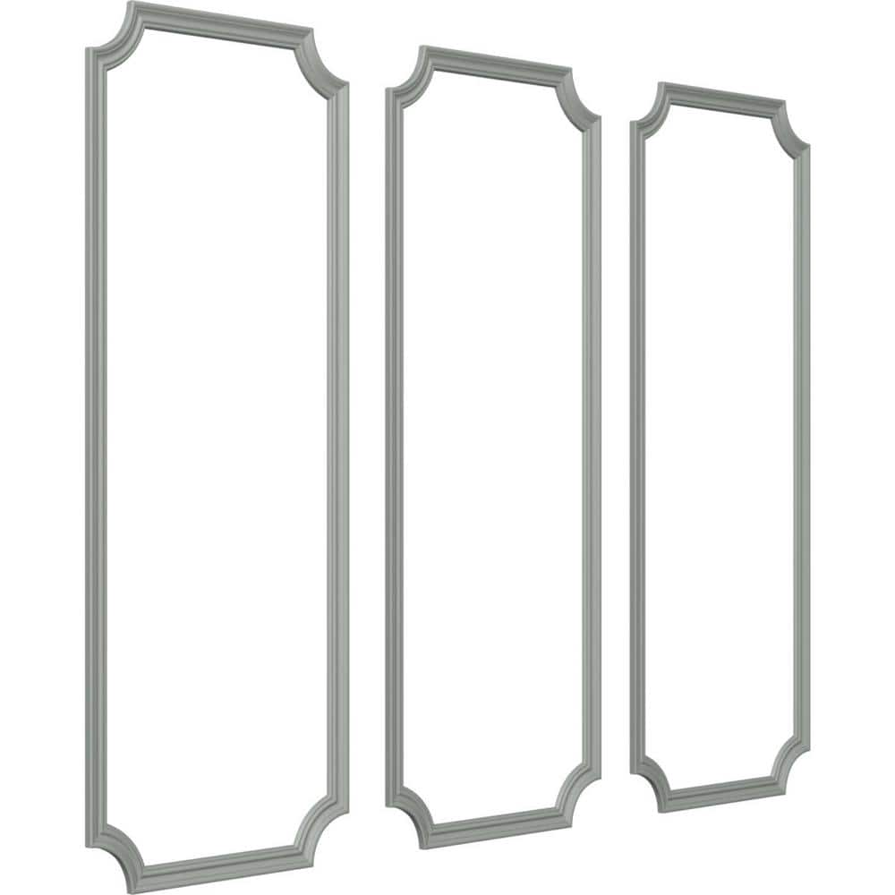 Ekena Millwork 28 in. W x 72 in. H Unfinished Polyurethane Panel Moulding Kit (Triple Panel) (2)