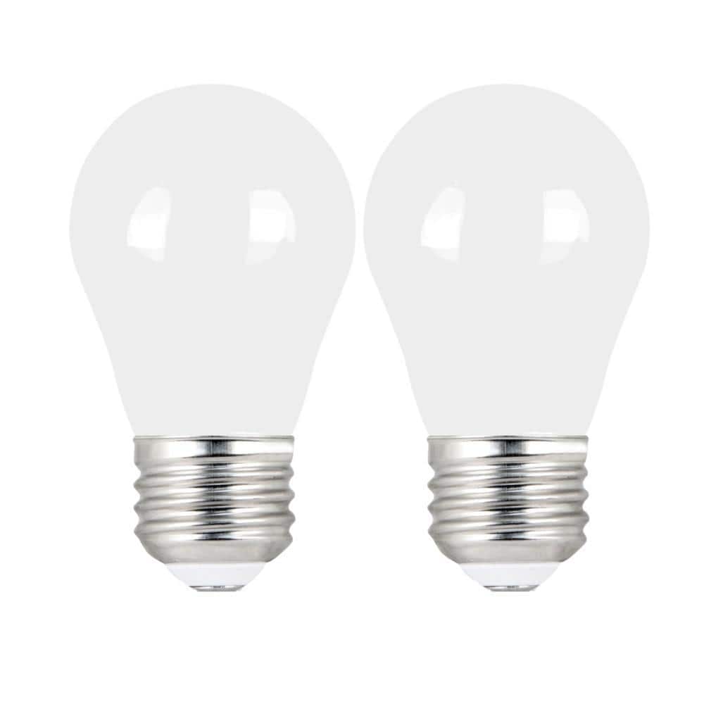 Feit Electric 60-Watt Equivalent A15 Dimmable Filament CEC 90+ CRI White Glass LED Ceiling Fan Light Bulb Daylight (2-Pack) (2)