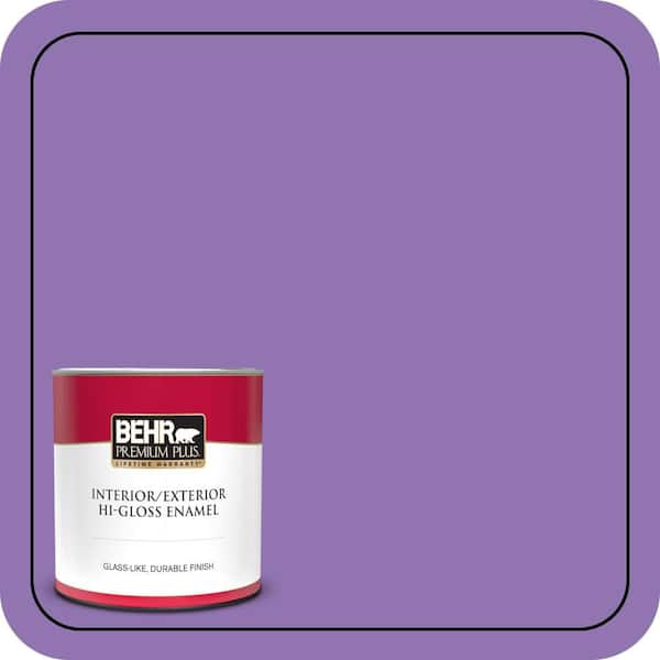 BEHR PREMIUM PLUS 1 qt. #P570-5 Romantic Moment Hi-Gloss Enamel Interior/Exterior Paint & Primer (2)