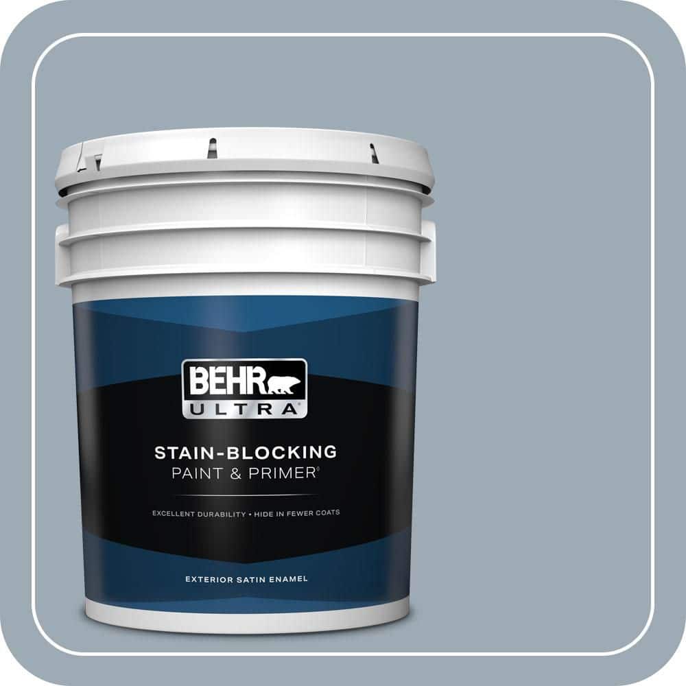 BEHR ULTRA 5 gal. #T13-6 Twilight Satin Enamel Exterior Paint & Primer