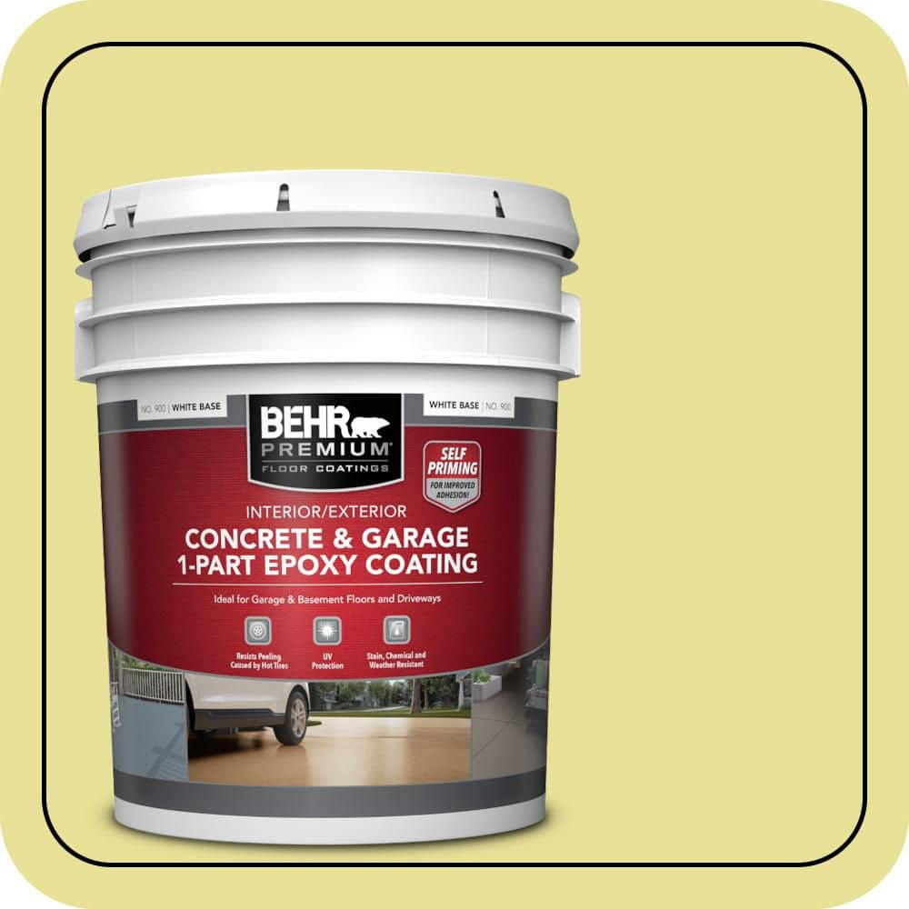 BEHR PREMIUM 5 gal. #P340-3 Reviving Green Self-Priming 1-Part Epoxy Satin Interior/Exterior Concrete and Garage Floor Paint (1)