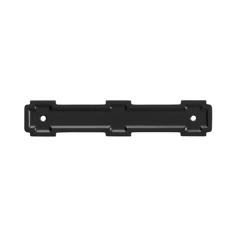 BELWITH-KEELER Coventry Collection Pull Backplate 5-1/16 Inch (128mm) Center to Center Matte Black Finish Cabinet Backplate (3)