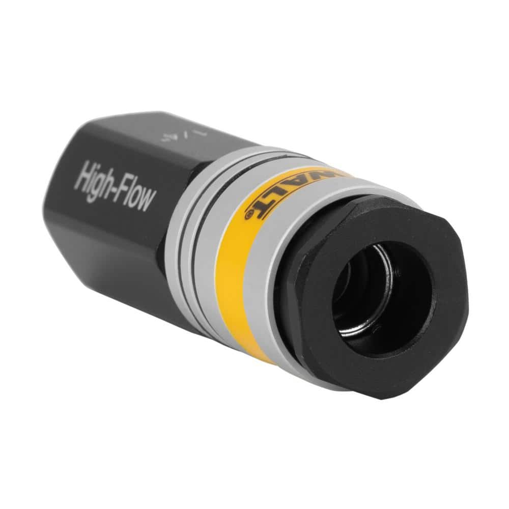 DEWALT 1/4 in. NPT High Flow Coupler and Plugs, Includes: 3-Male Plugs, 1-Female Plug, and 1-Female Coupler (3)