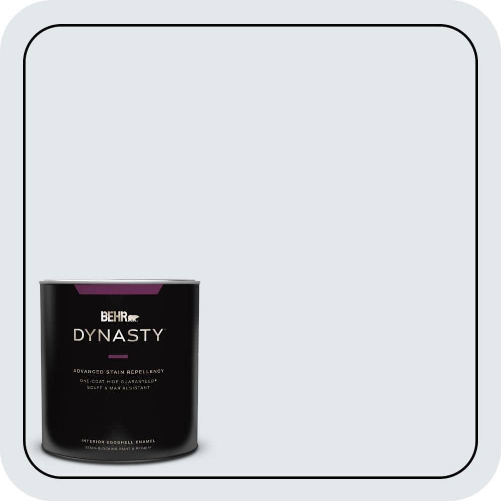 BEHR DYNASTY 1 qt. #610E-2 Winter Day Eggshell Enamel Interior Stain-Blocking Paint & Primer