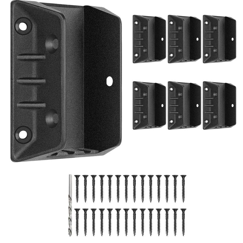 Afoxsos 2 x 4 Aluminum Deck Railing Bracket Connectors Extra Thick Metal for Wood Posts to Handrail Connection 6 Pack (1)