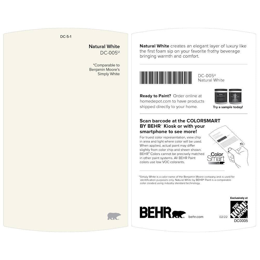 BEHR PREMIUM Designer Collection #DC-005 Enamel Interior Cabinet, Door & Trim Paint (2)