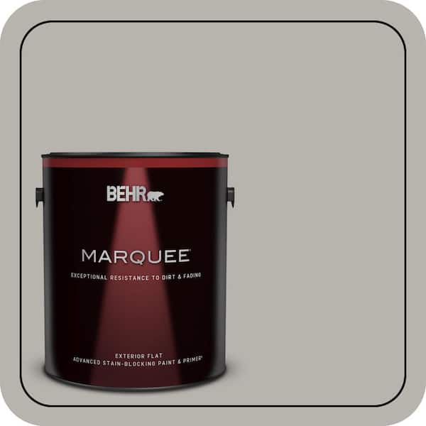 BEHR MARQUEE 1 gal. #PPU24-11 Greige Flat Exterior Paint & Primer (2)