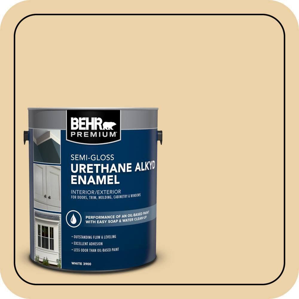 BEHR PREMIUM 1 gal. #350F-4 Quiet Veranda Urethane Alkyd Semi-Gloss Enamel Interior/Exterior Paint (1)