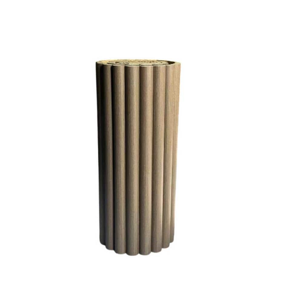 Ejoy 106 in. x 24 in. x 0.43 in. Wood Half Circle Flexible Multi-Purpose Siding Panel in DriftWood Color (Set of 1pc) (1)