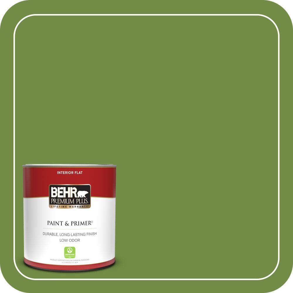 BEHR PREMIUM PLUS #420D-6 Thyme Green Enamel Low Odor & Primer (1)