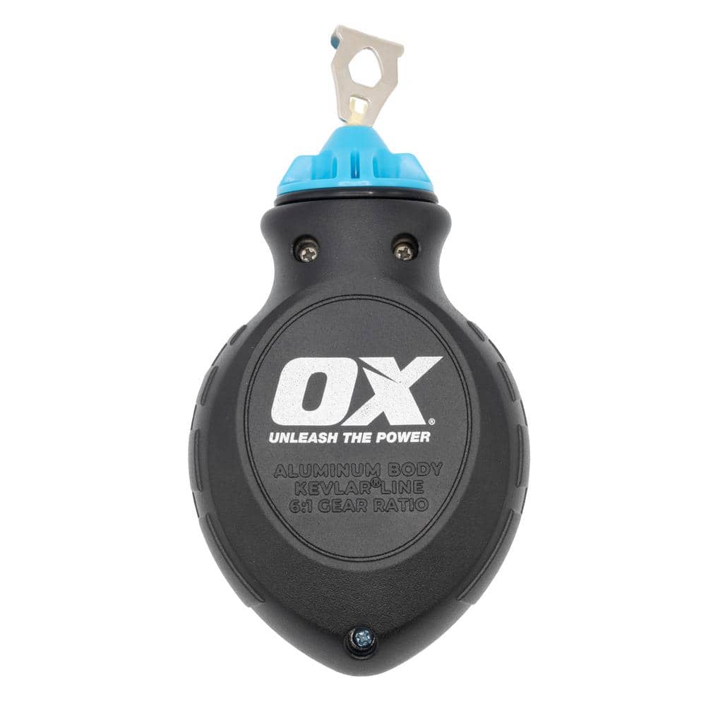 OX TOOLS OX Pro Aluminum Body Chalk Reel 6x Gear with Kevlar Reinforced Line (2)
