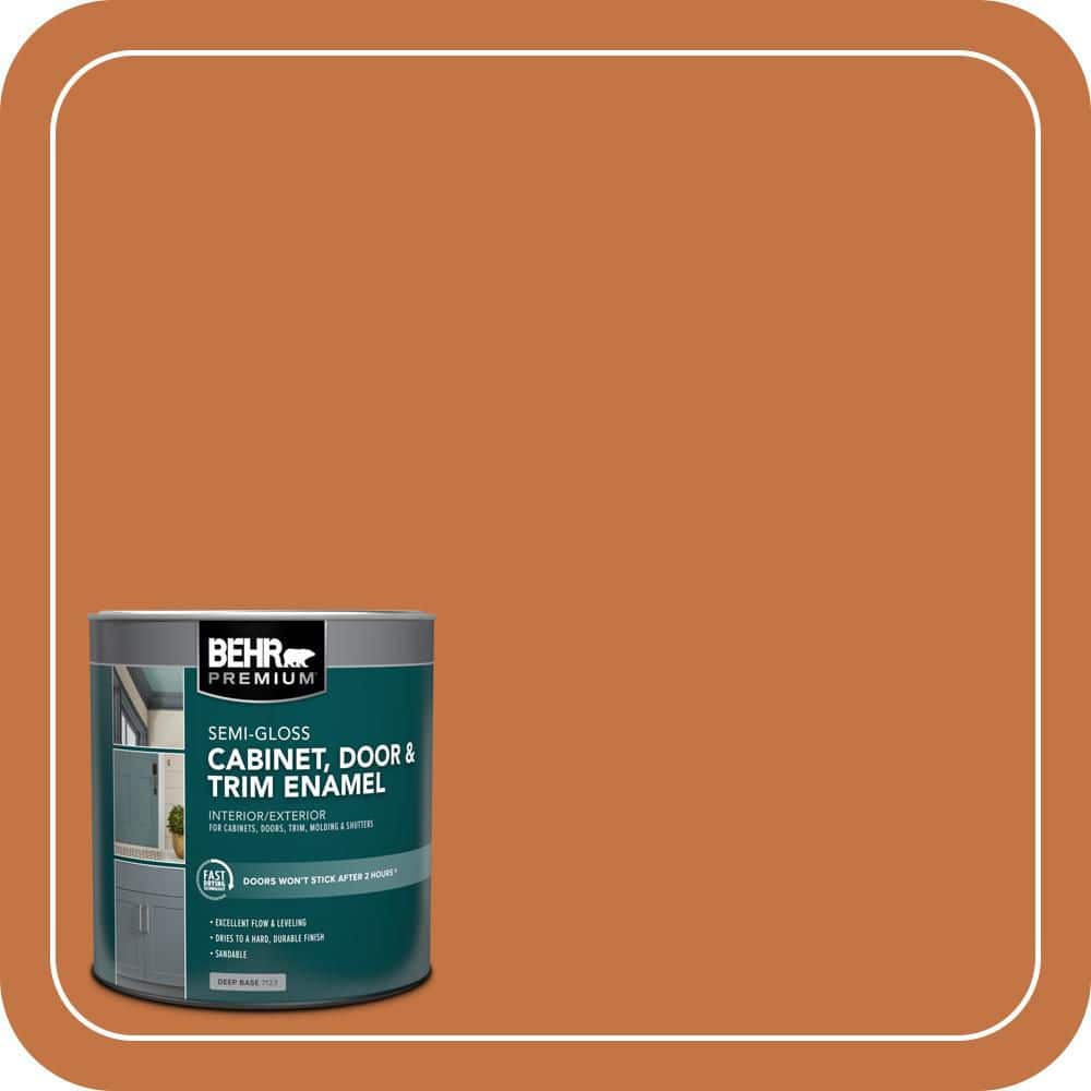 BEHR PREMIUM 1 qt. #PPU3-02 Marmalade Glaze Semi-Gloss Enamel Interior/Exterior Cabinet, Door & Trim Paint