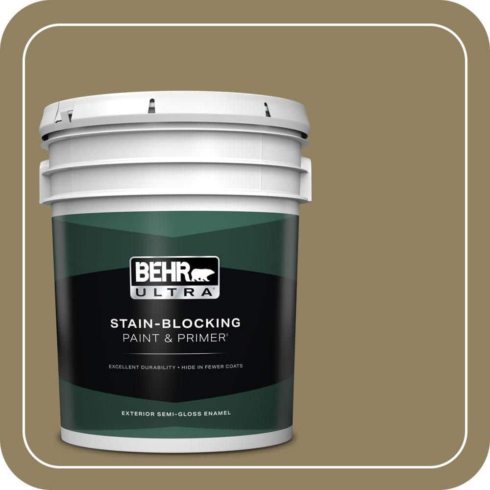 BEHR ULTRA 5 gal. #PPU8-02 Gingko Tree Semi-Gloss Enamel Exterior Paint & Primer