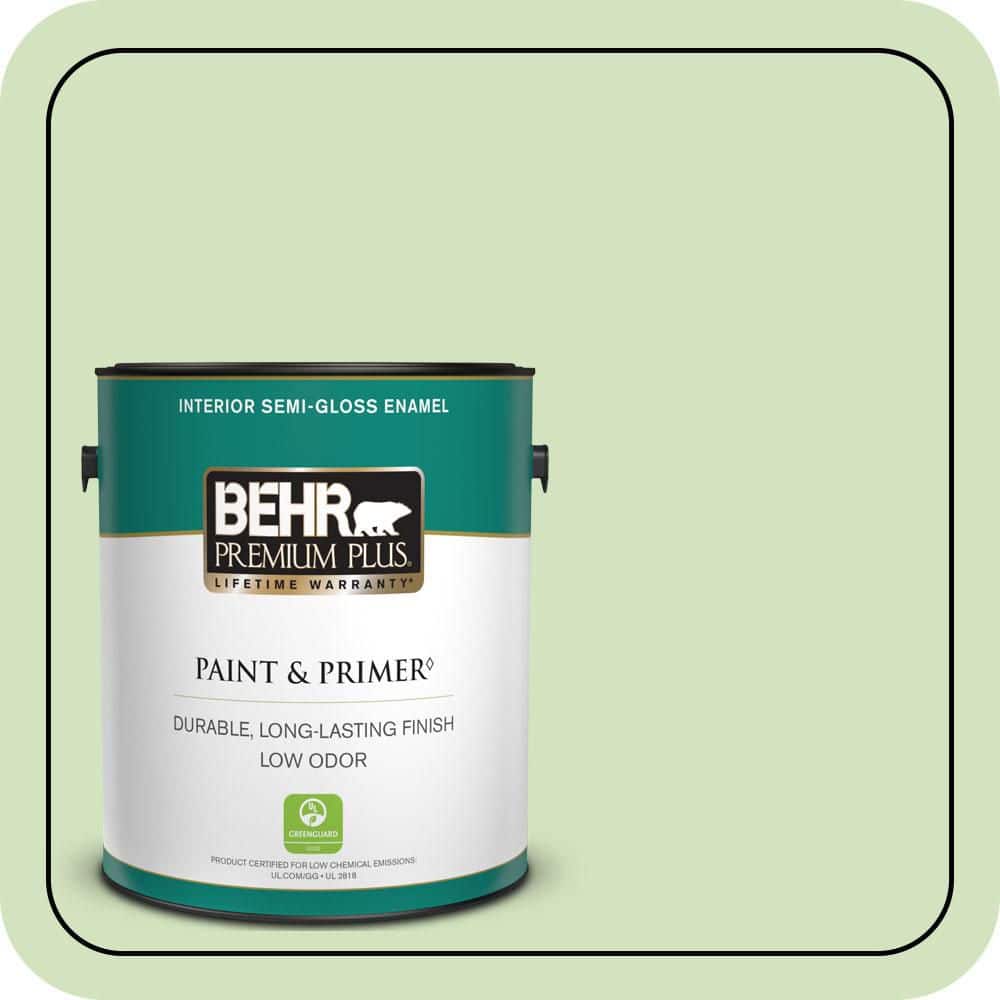 BEHR PREMIUM PLUS 1 gal. #P380-3 Irish Folklore Semi-Gloss Enamel Low Odor Interior Paint & Primer