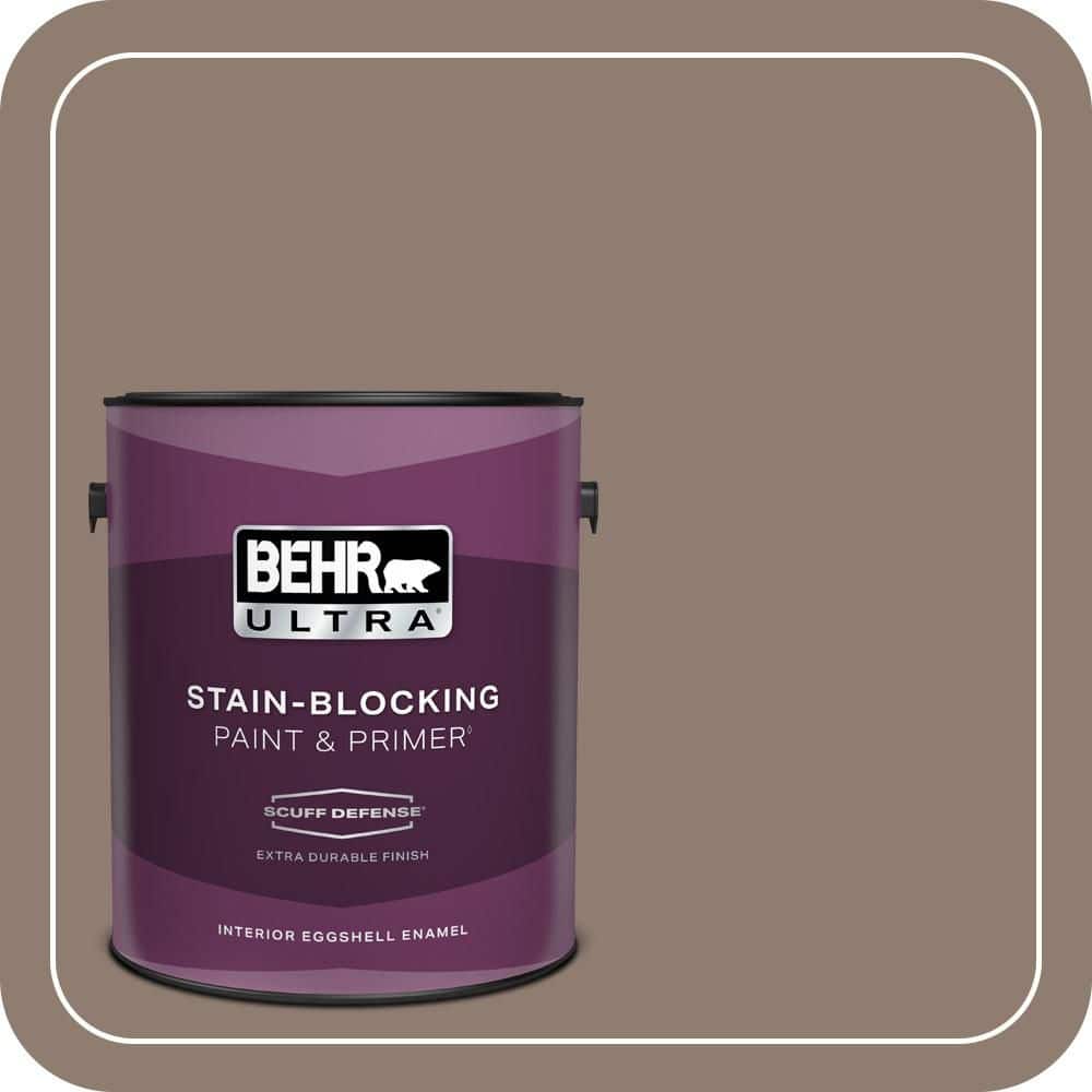 BEHR ULTRA 1 gal. #N180-5 Bridle Leather Extra Durable Eggshell Enamel Interior Paint & Primer