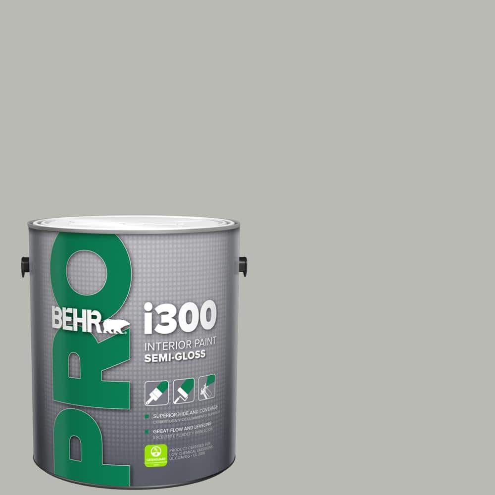 BEHR PRO 1 gal. #PPU18-11 Classic Silver Semi-Gloss Interior Paint