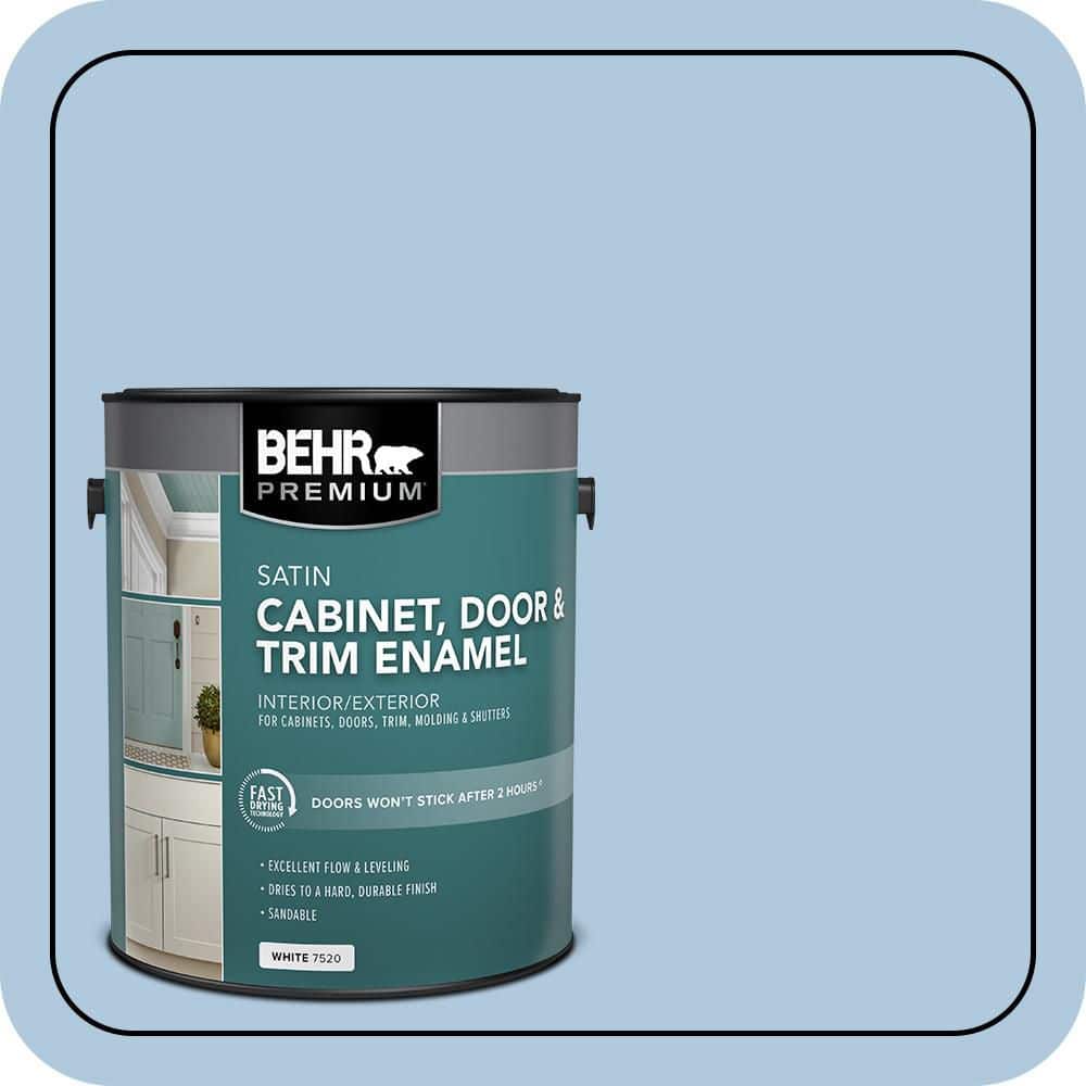 BEHR PREMIUM 1 gal. #M510-2 Life At Sea Satin Enamel Interior/Exterior Cabinet, Door & Trim Paint