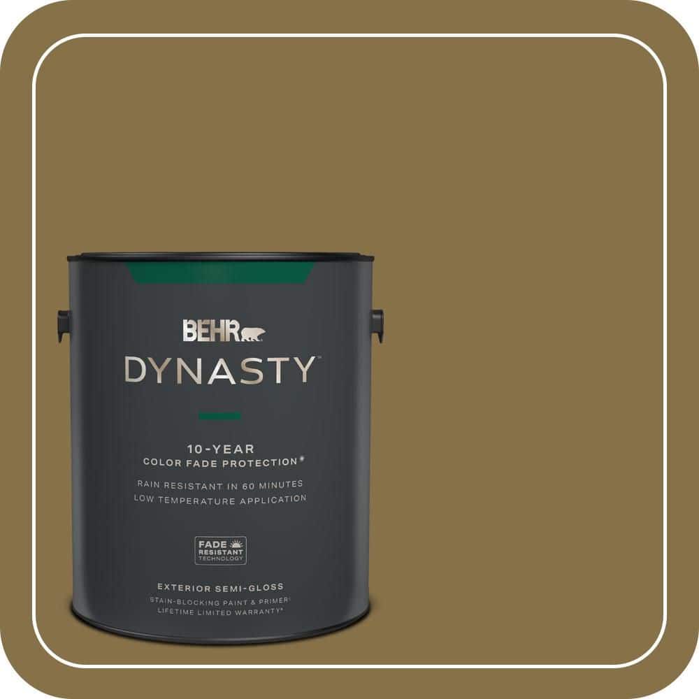 BEHR DYNASTY 1 gal. #S320-7 African Plain Semi-Gloss Exterior Stain-Blocking Paint & Primer