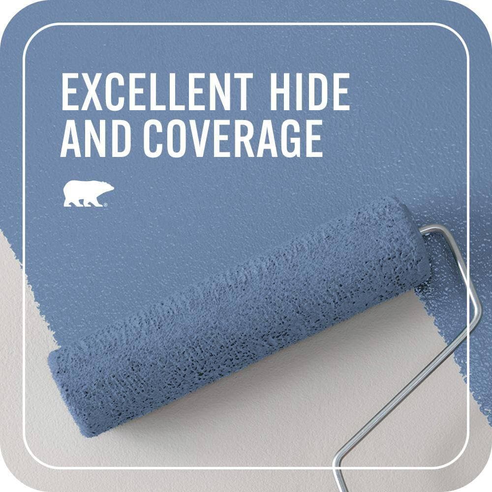 BEHR PREMIUM PLUS 1 qt. #590D-5 Windsurf Blue Semi-Gloss Enamel EcoMix Plant-Based Interior Paint & Primer (2)