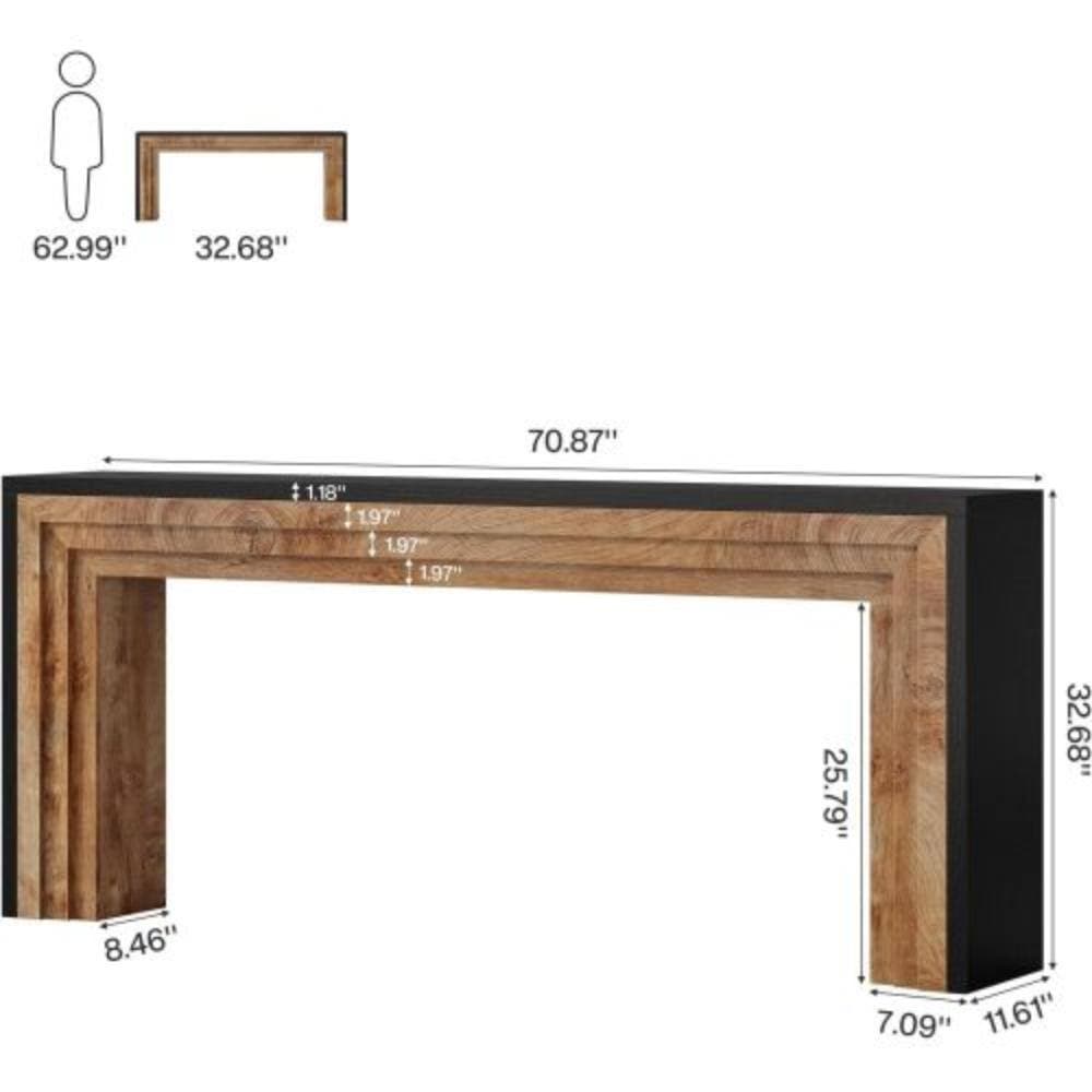 Unbranded 70.92 in. W x 11.62 in. D x 32.9 in. H Bathroom Black Linen Cabinet (2)
