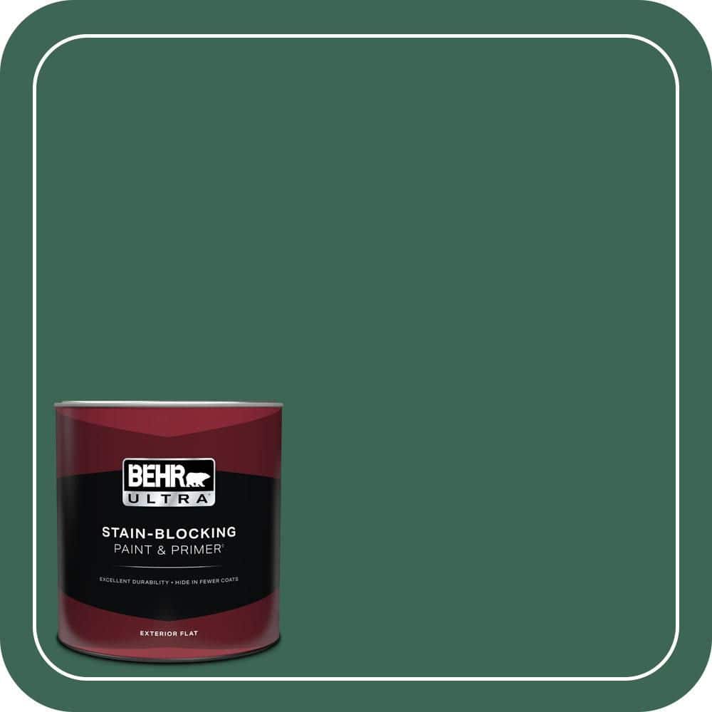 BEHR ULTRA 1 qt. #480D-7 Isle of Pines Flat Exterior Paint & Primer