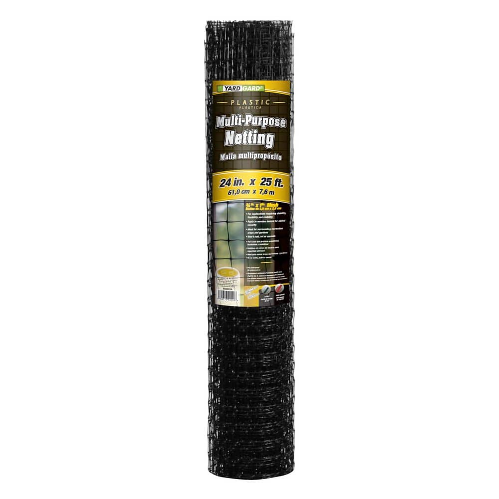 YARDGARD 2 ft. x 25 ft. Multi-Purpose Black Plastic Netting (1)