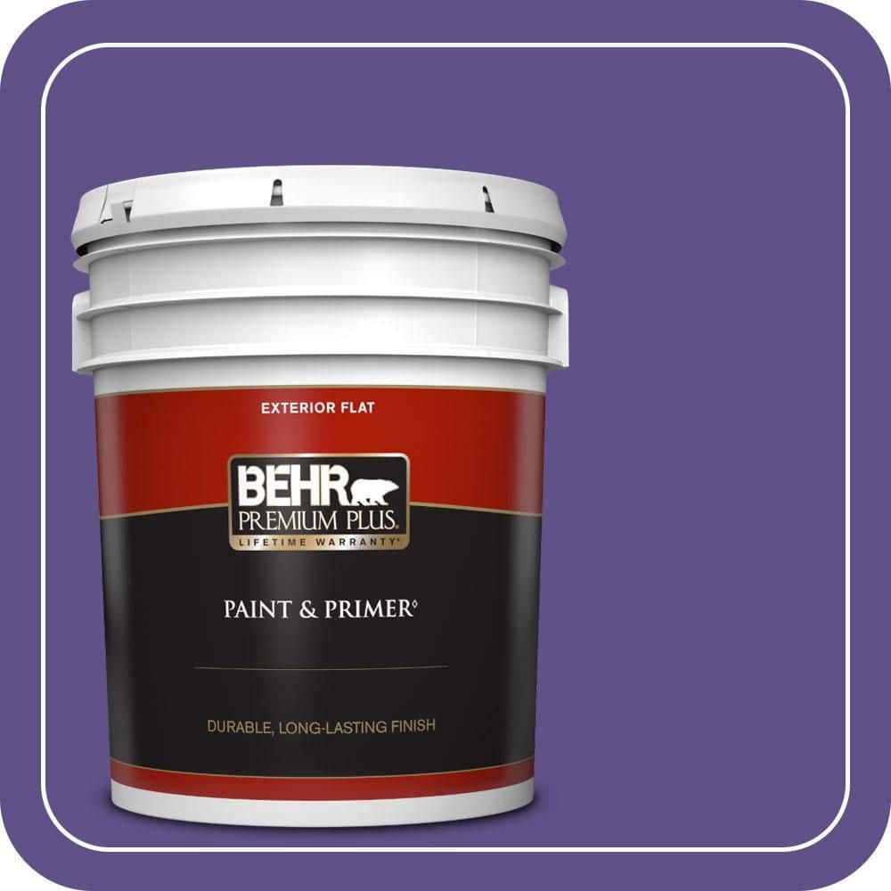 BEHR PREMIUM PLUS 5 gal. #P560-7 Kings Court Flat Exterior Paint & Primer