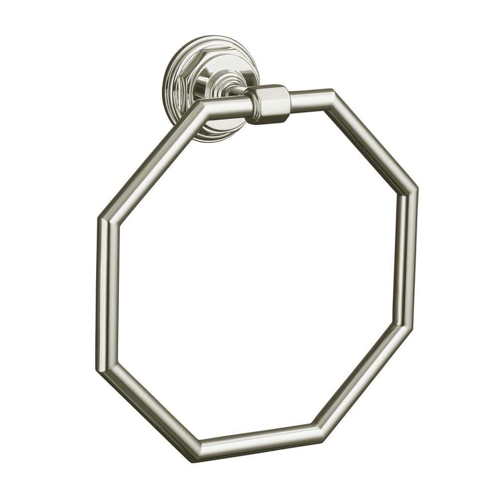 KOHLER Pinstripe Wall Mounted Towel Ring in Vibrant Polished Nickel (1)