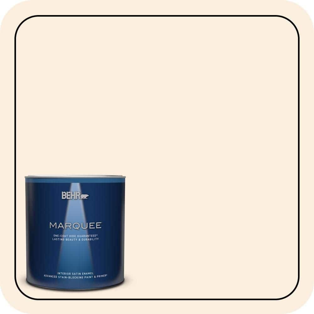 BEHR MARQUEE 1 qt. #PWN-24 Soft Gossamer Satin Enamel Interior Paint & Primer
