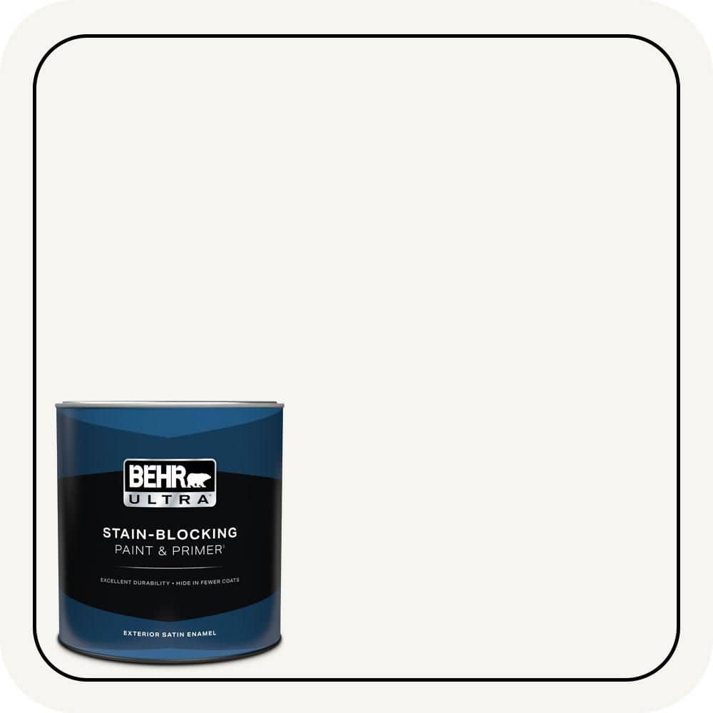 BEHR ULTRA 1 qt. Designer Collection #DC-001 Whipped Cream Satin Enamel Exterior Paint & Primer