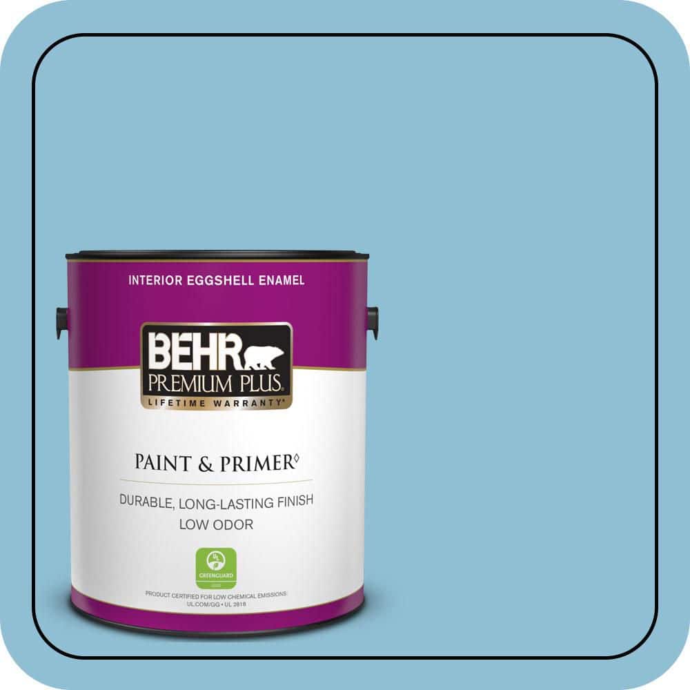 BEHR PREMIUM PLUS #M490-3 Speedboat Enamel Low Odor & Primer (1)