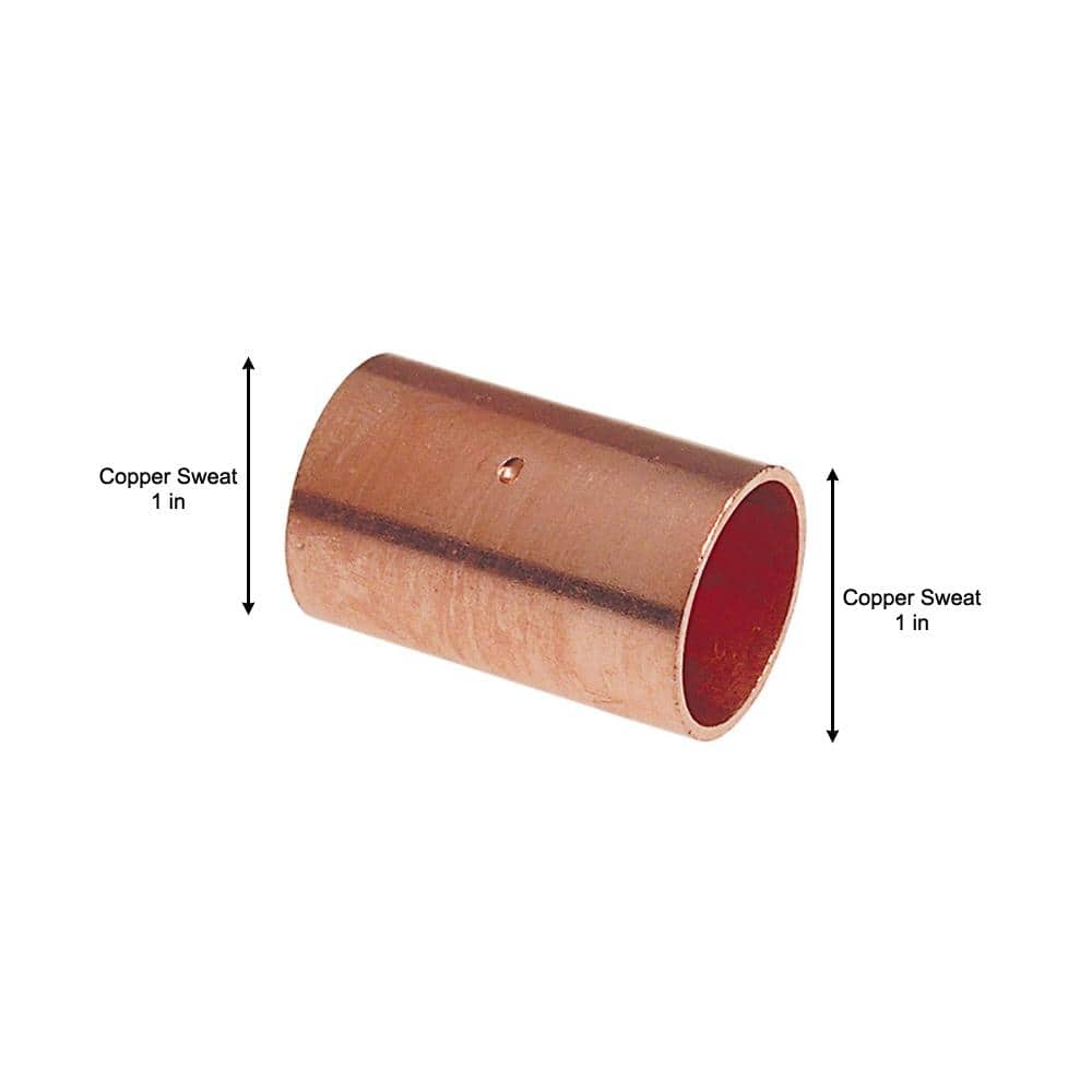 Everbilt 1 in. Copper Pressure Cup x Cup Coupling with Stop Fitting (3)