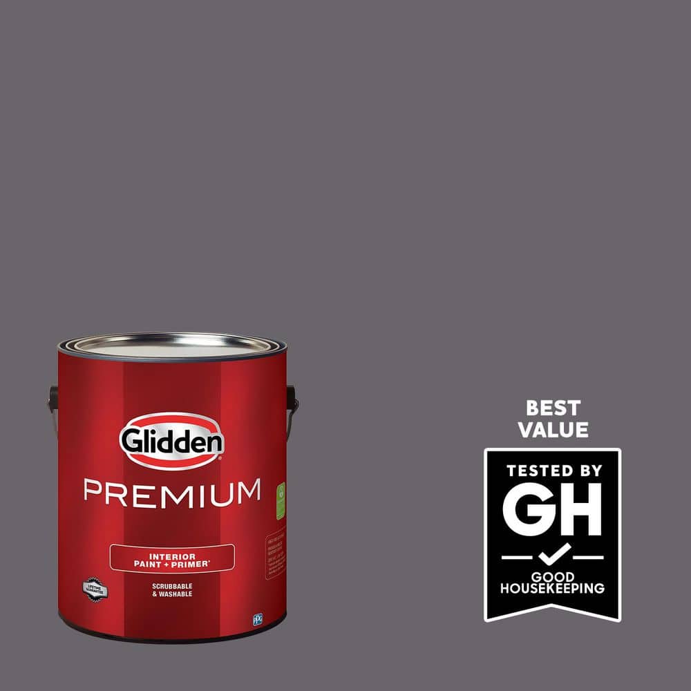 Glidden Premium 1 gal. PPG1003-6 Cracked Slate Flat Interior Latex Paint