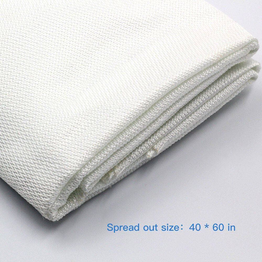 Ahfiwaso Fiberglass Welding Blanket Protective Fire Blanket Heavy Duty Heat Resistant 60 x 40 in.es for Sparks (2)