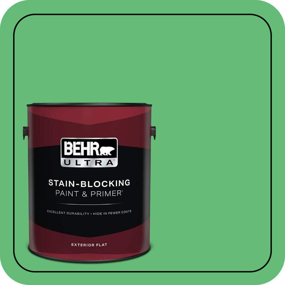 BEHR ULTRA 1 gal. #450B-5 Lady Luck Flat Exterior Paint & Primer