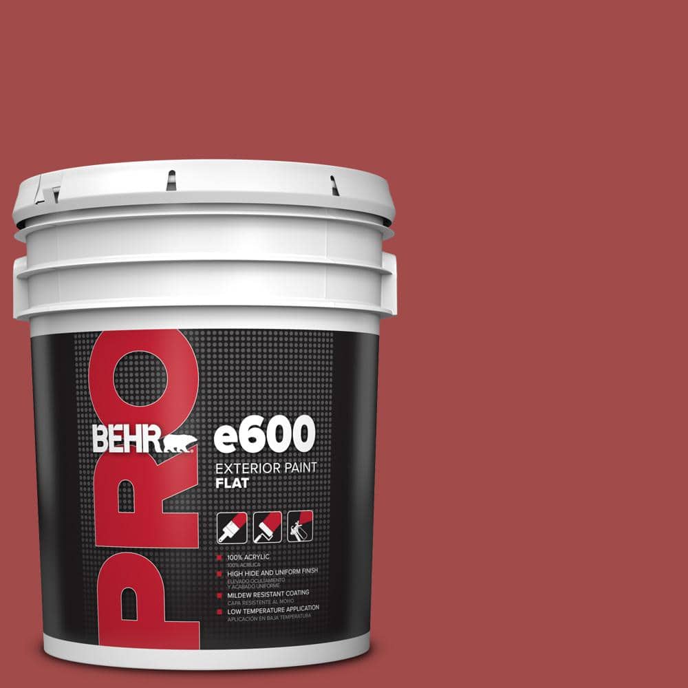 BEHR PRO 5 gal. #ICC-107 Crimson Flat Exterior Paint
