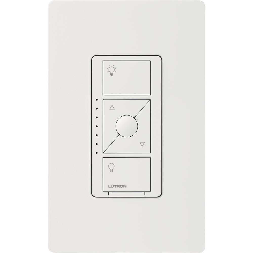 Lutron Caseta Smart Lighting Dimmer Switch for ELV Bulbs, 250W LED Bulbs, (PD-5NE-WH (2)