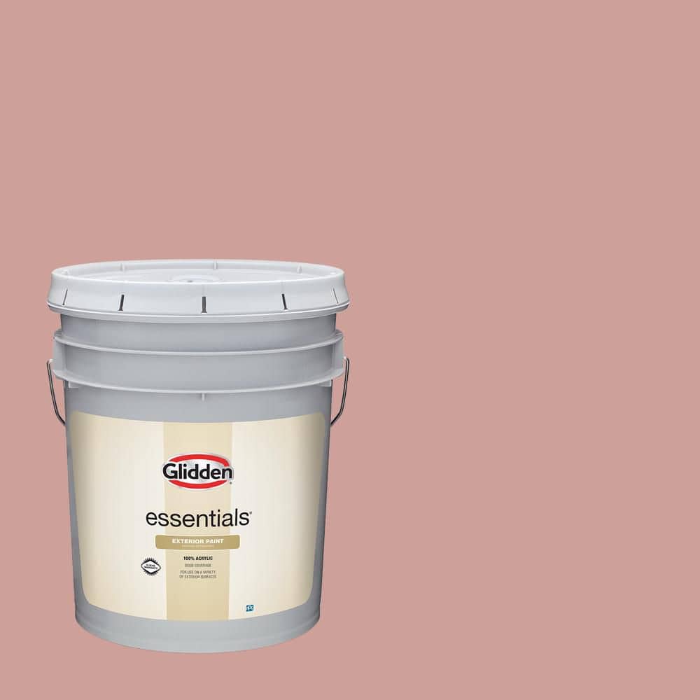 Glidden Essentials 5 gal. PPG1056-4 Raffia Cream Flat Exterior Paint